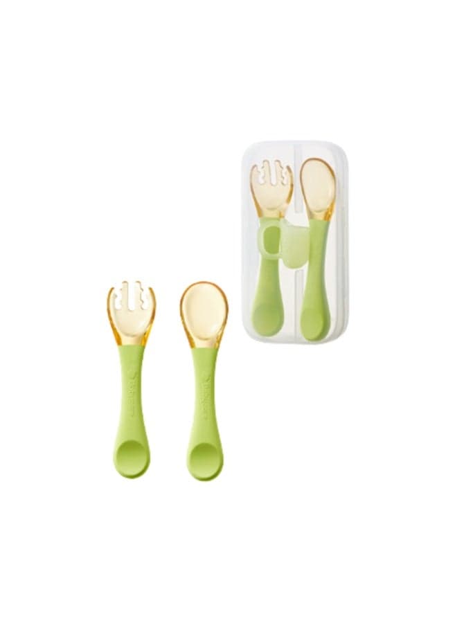 Babycare - PPSU Spoon & Fork With Box - Green