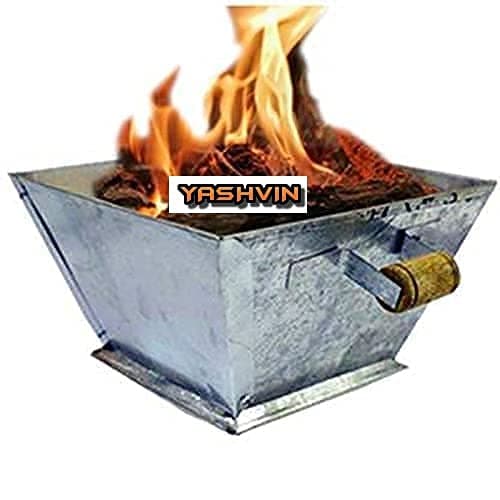 Balaji E Retail Homam Kund 11 INCH Big Size Havan Kund/Yagna Kund for Vedic Hawan Rituals Heavy Wider Base | with Heavy Wooden Handles | Perfect Size for Home Yagna || Make in India SHM226