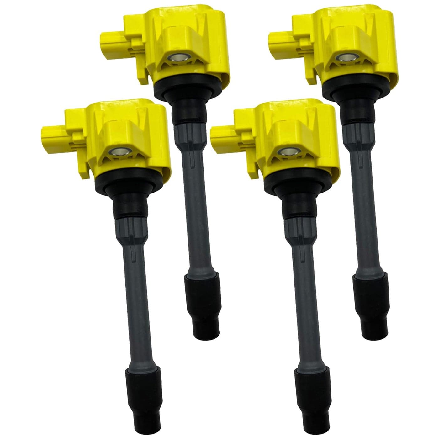 HLZ PRODUCT Performance Yellow Ignition Coil Packs Set Of 4 Compatible With ACURA RDX TLX HONDA ACCORD CIVIC CLARITY CRV CRV INSIGHT 10T 15T 20T 15 20 HYBRID Replacement For 3052059B013 UF781