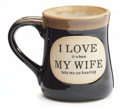 burton + BURTON Funny Hunting 18oz Coffee Mug – "I Love It When My Wife Lets Me Go Hunting" Hunter Gift for Husband with Gift Box