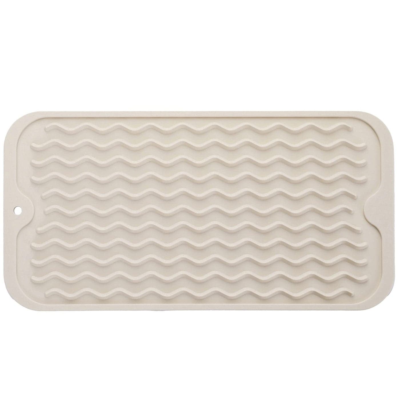 MicoYang Silicone Dish Drying Mat for Multiple UsageEasy cleanEcofriendlyHeatresistant Silicone Mat for Kitchen Counter or SinkRefrigerator or Drawer Liner Tapioca S 12 inches x 6 inches