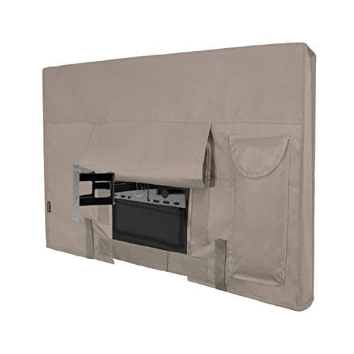 Outdoor TV Cover for 50 to 52 inches LCD, LED, Waterproof, Weatherproof and Dust-Proof TV Screen Protectors with Cleaning Cloth (52 inch,Camel)