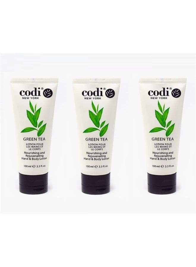 Green Tea Lotion nourishing and rejuvenating HAND & BODY LOTION 3.3 oz - 3 TUBES