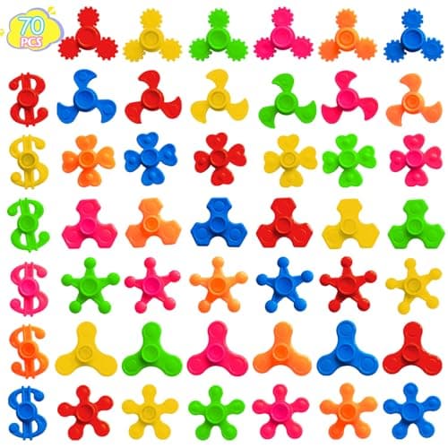 70 Pack Mini Fidget Spinner ToysStress Relief Sensory ToysBirthday Gifts Party Favors for Kids Teens AdultsChristmas Goodie Bag StuffersCanival Treasure Box Toy for Classroom Prizes Supplies