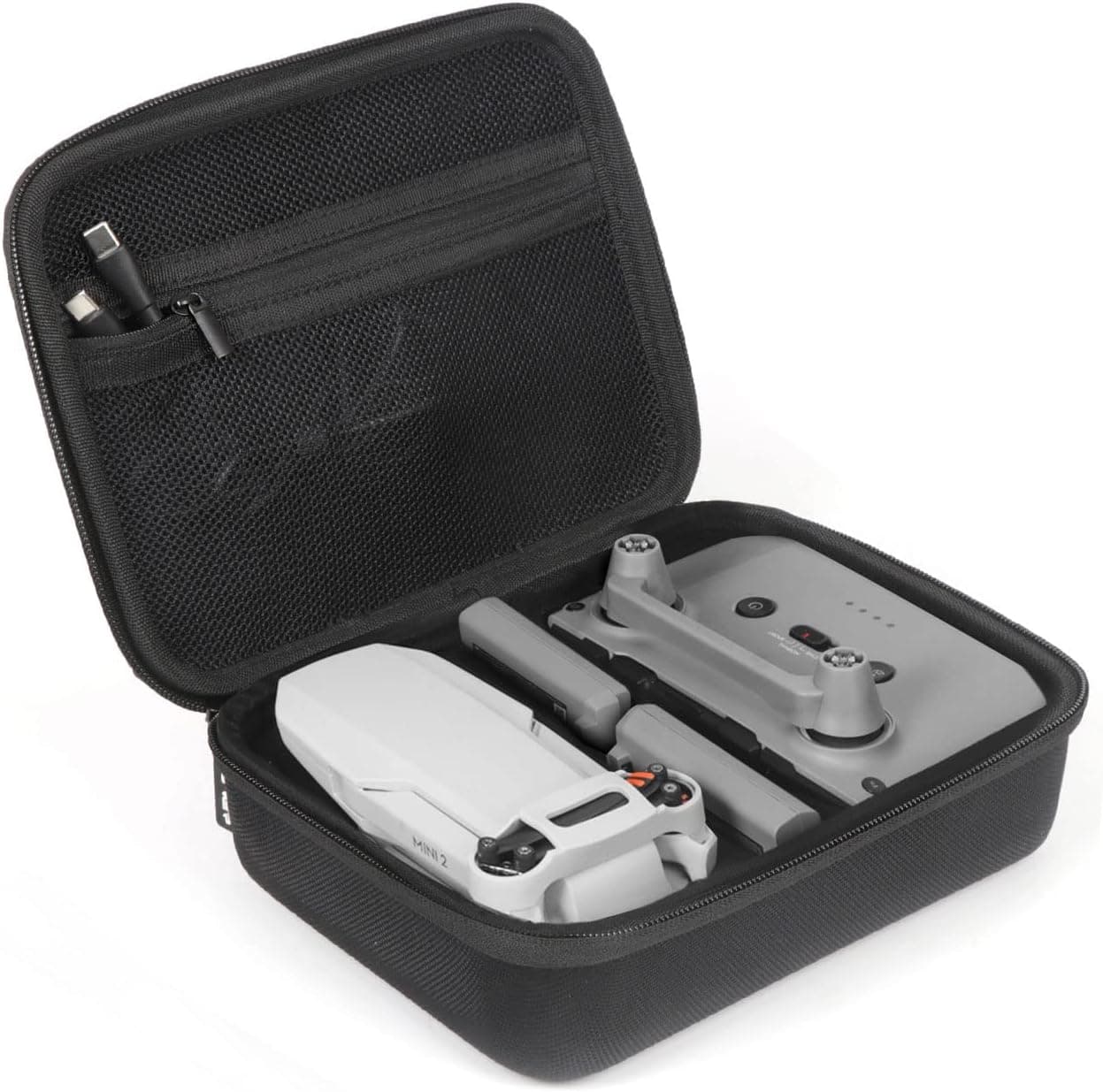 JSVER Carrying Case for DJI Mavic Mini 2 Hard Shell Storage Case for Mini 22 SE4K Drone Remote Controller and Accessories with Propeller Protectors and Control Stick Cover