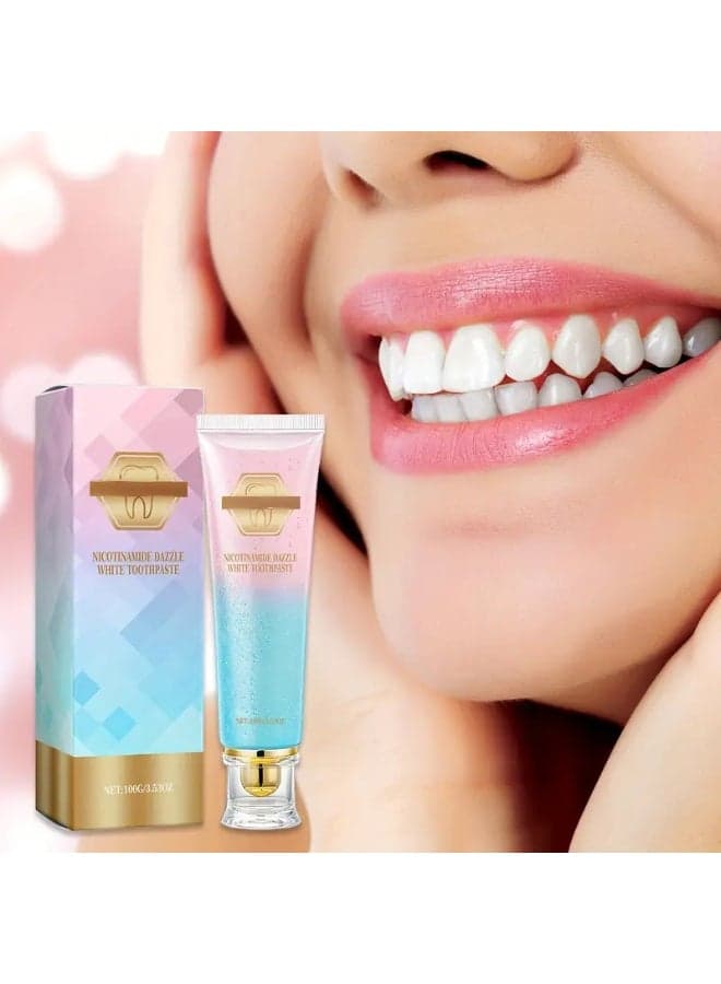 Niacinamide Dazzle White Toothpaste, Fresh Breath Niacinamide, Bodyaccel Toothpaste, Body Accel Niacinamide Whitening Toothpaste 100g