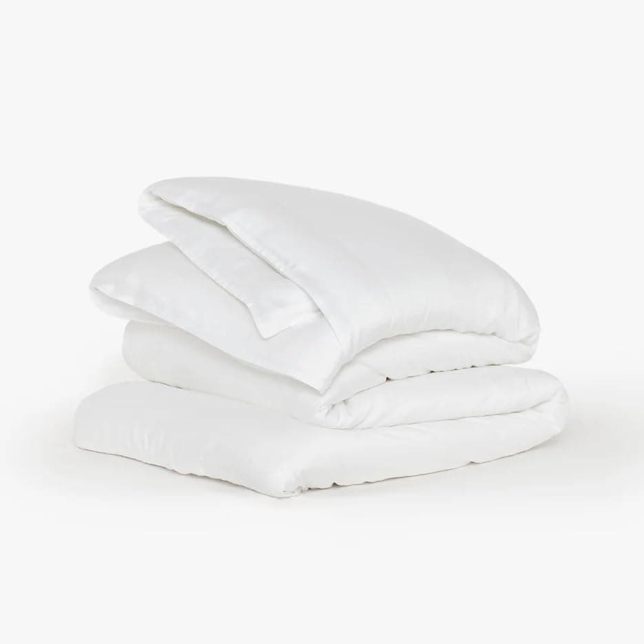 Buffy 100 Eucalyptus Lyocell Duvet Cover with Corner Ties Protects and Covers Your ComforterDuvet Insert Silky Soft CooltoTheTouch NaturallyDyed White KingCalifornia King