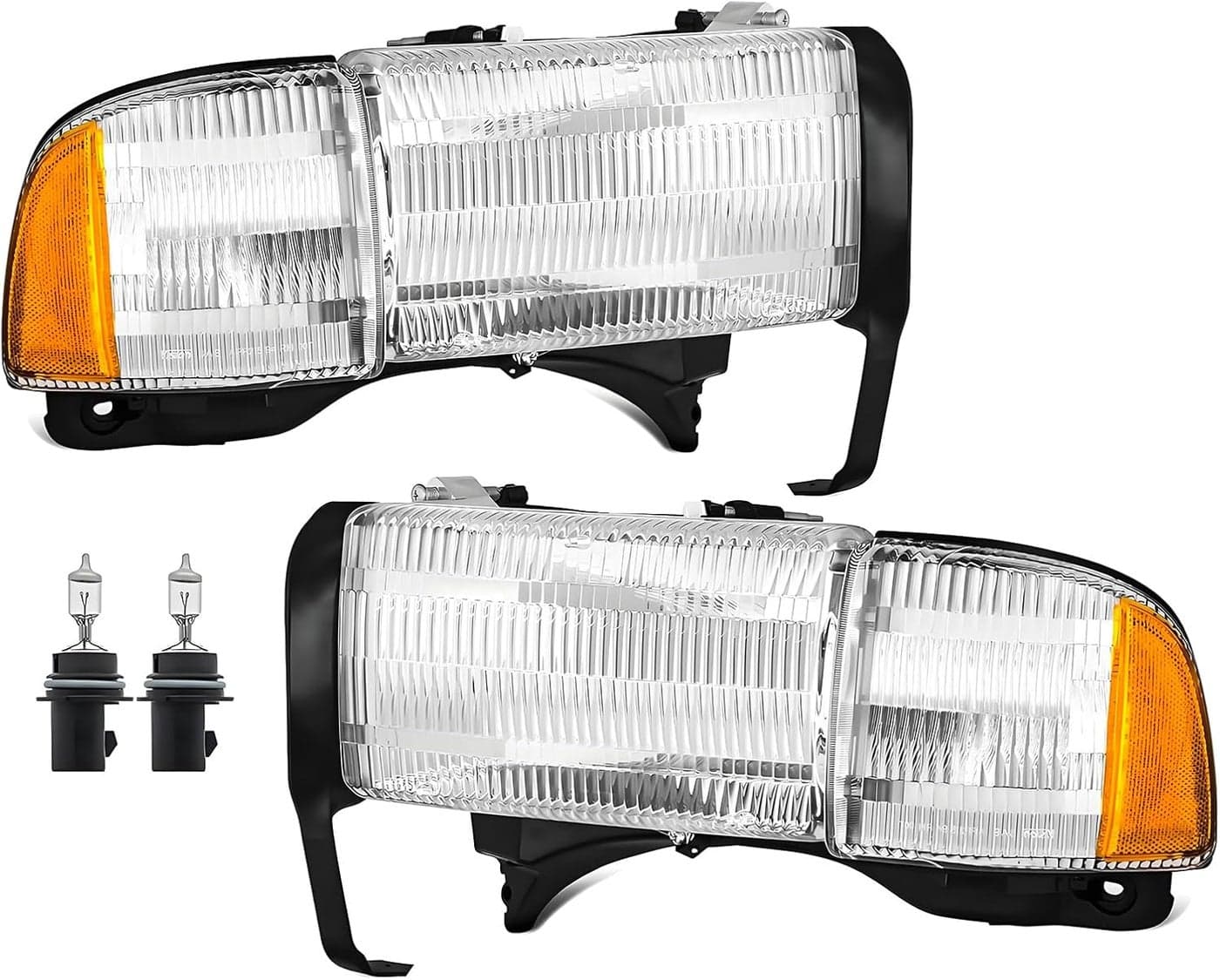 Reinko Headlight and Corner Light Assembly for 1994-2001 Dodge Ram 1500, 1994-2002 Ram 2500 3500
