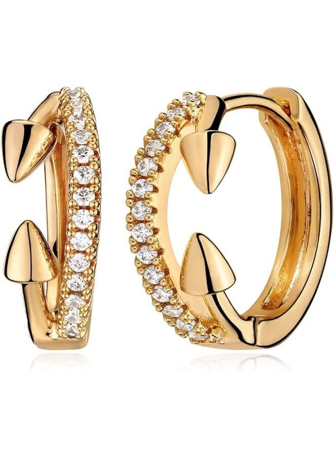 Women Huggie Earrings Gold Hoop Sleeper 14K Gold Filled Small Simple Handmade Hypoallergenic Everyday Jewelry