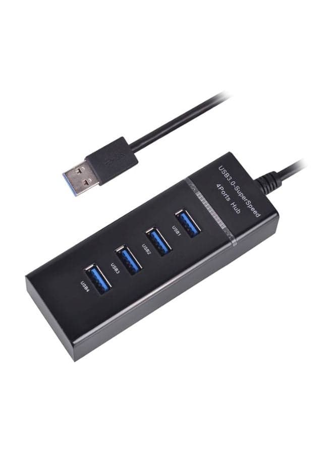 4-Port USB Hub Black