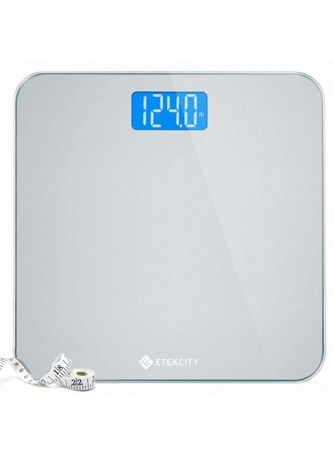 Scale for Body Weight, Digital Bathroom Weighing Machine for People, Large and Easy-to-Read Backlight Display, Accurate with High Precision Measurements, Durable Tempered Glass, 400 lbs
