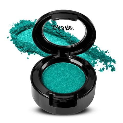 Skone Cosmetics Gems Eye Shadow Highly Pigmented Longwear Eye Makeup Single Eyeshadow with Pro Shimmery Finish UltraBlendable Slightly Shimmer Shades Green Eyeshadow Romance