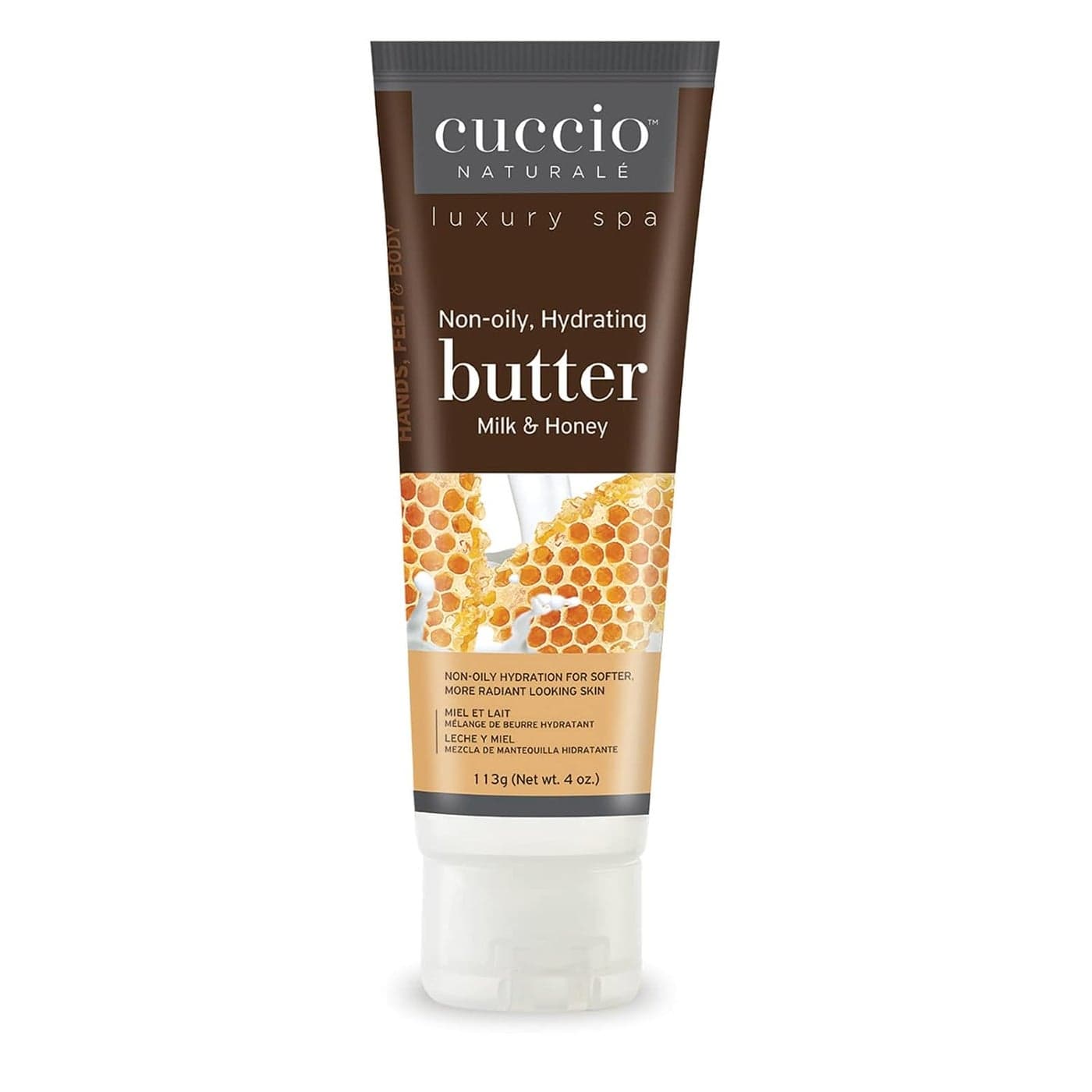 Cuccio Naturale Butter Blends UltraMoisturizing Renewing Smoothing Scented Body Cream Deep Hydration For Dry Skin Repair Made With Natural Ingredients Milk Honey 4 Oz
