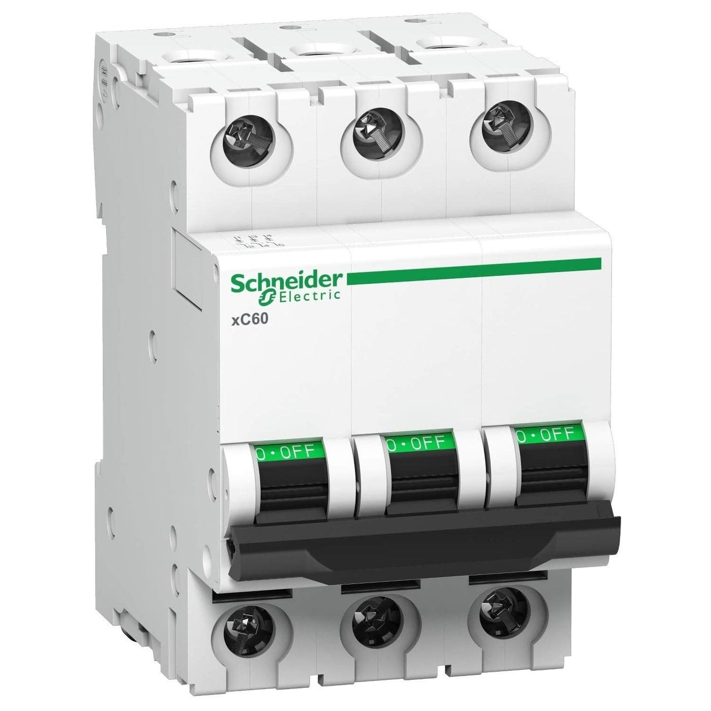 Schneider Electric Acti9 MCB A9N3P10C 10Amp 3 Pole MCB C Curve 10000A 10kA White Color Miniature Circuit Breaker