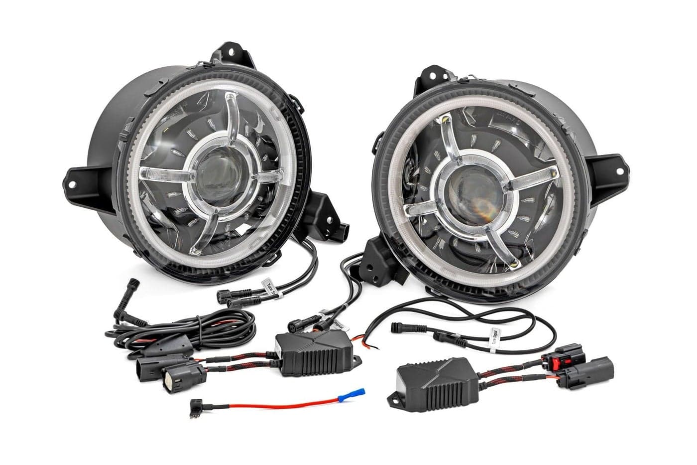 Rough Country 9 DRL LED Halo Headlights for Jeep JLJLUGladiator RCH5300