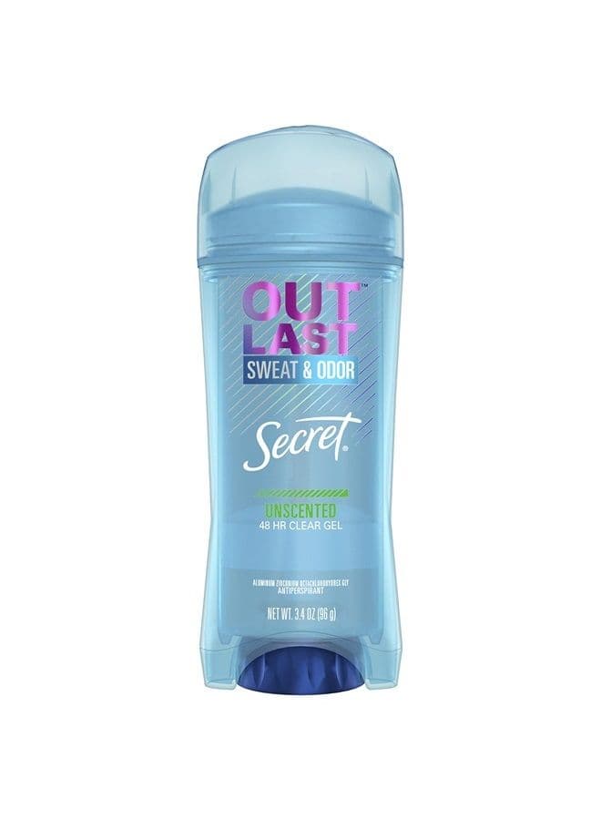 Outlast Clear Gel Antiperspirant Deodorant for Women, Unscented 3.4 oz