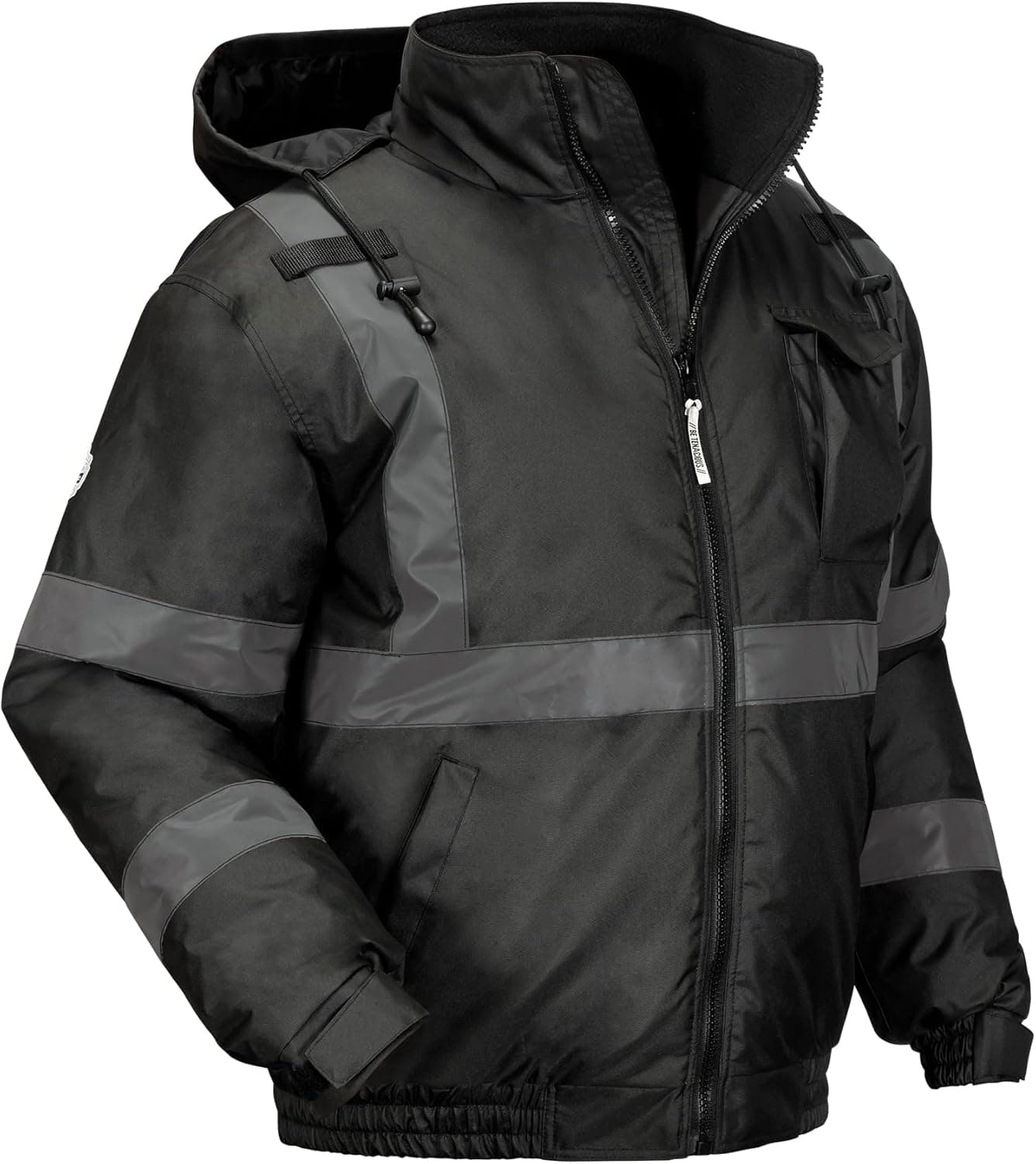 Ergodyne unisex adult Enhanced Visibility for Night Or Low Light Conditions Winter Jacket Black Large US