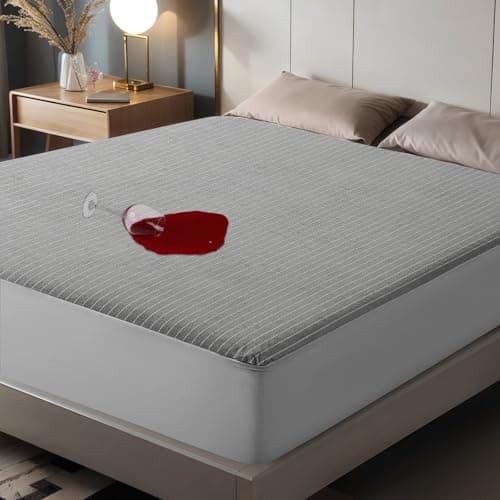 TASTELIFE Waterproof Mattress Protector King Size, Premium Breathable Bed Cover with Deep Pocket 8"-21", Noiseless Machine Washable & Vinyle-Free for Home & Hotel (Gray)