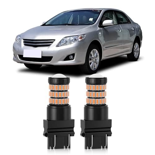 MEALAM Amber Yellow 3157 3457 4057 3156 LED Bulbs Blinker Lights Compatible with Toyota 20032013 Corolla Front Turn Signal Lights and 20032010 Corolla Rear Turn Signal Lights Pack of 2