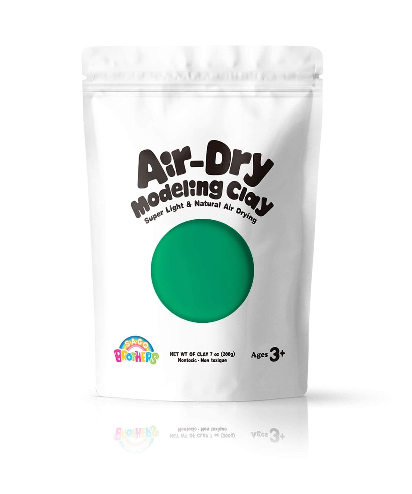Sago Brothers Modeling Clay for Kids Green 7 oz Molding Magic Clay for Kids Air Dry Super Soft Clay for DIY Slime Ultra Light Air Dry Modeling Clay for Toddlers Children Teens