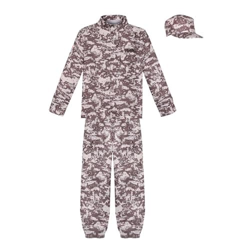 Davsolly Army Costume for Boys Army Halloween Costume for Kids Military Camo Soldier Costume for Soldier Dress Up Halloween