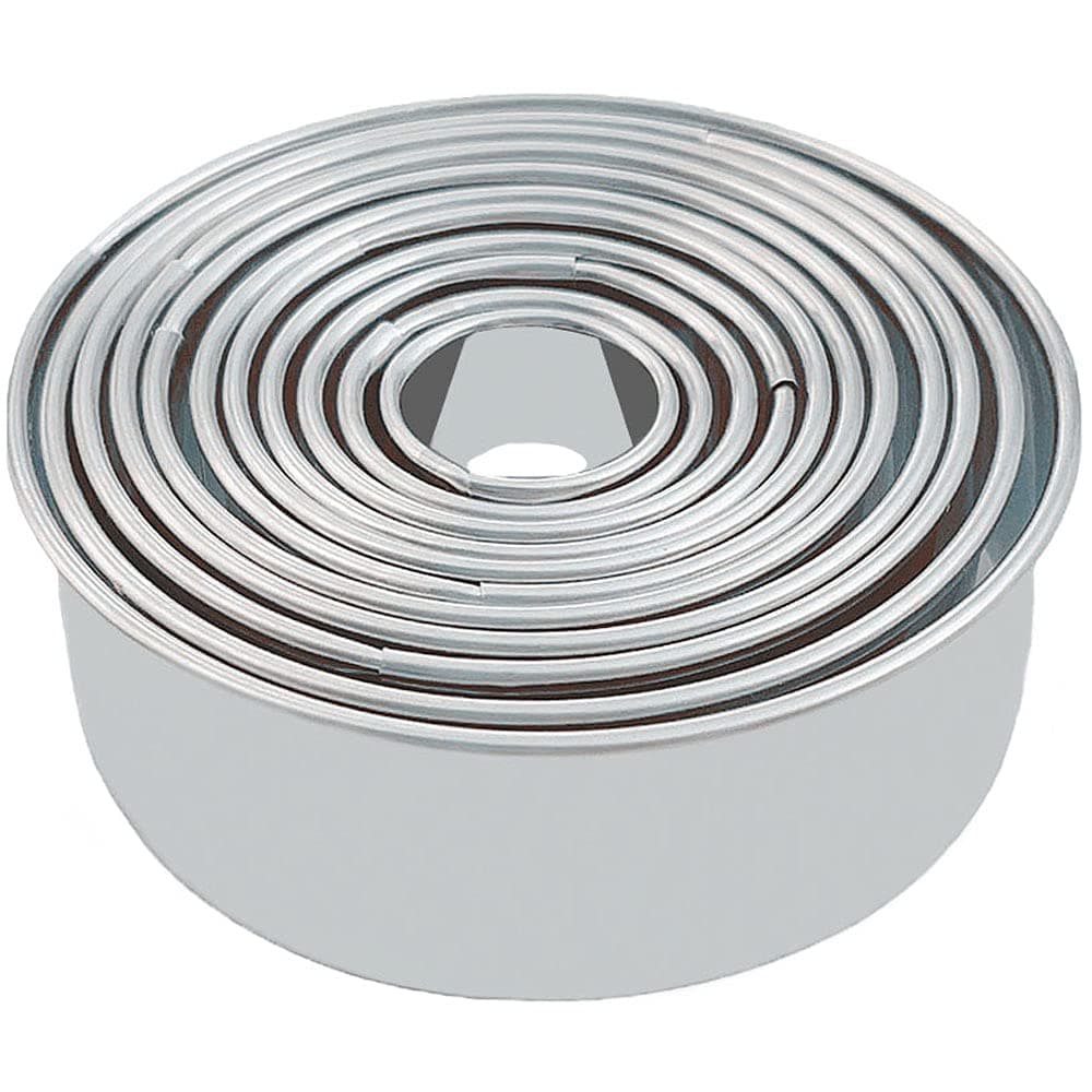ZDHSOY Cookie Cutters Biscuit CuttersStainless Steel Dumpling CuttersCake Pastry CuttersCake Cookie Scone Cutters Molds stamps for Cooking Baking Round Edge 11Pcs