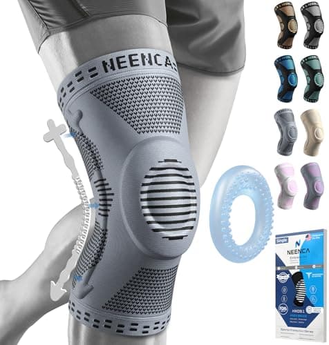 NEENCA Professional Knee Brace for Pain Relief, Medical Knee Support with Patella Pad & Side Stabilizers, Compression Knee Sleeve for Meniscus Tear, ACL, Joint Pain, Runner, Workout