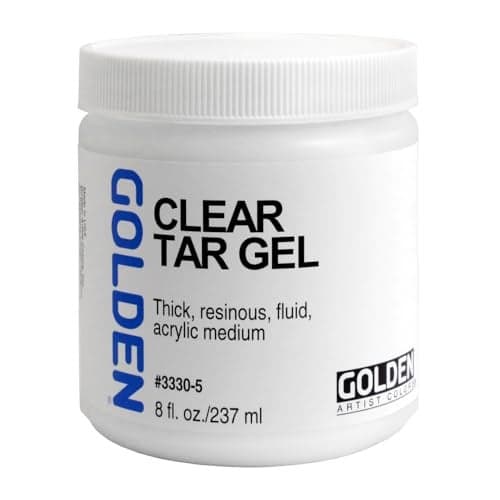 GOLDEN Clear Tar Gel 8 fl oz Jar Professional Acrylic Gel Medium Transparent
