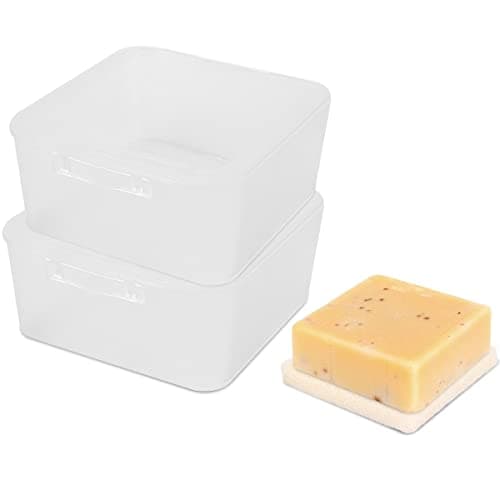 Soap Case Box, Vonpri Soap Dish Storage Holder for Shower Home Outdoor Traveling (2Pcs Clear)