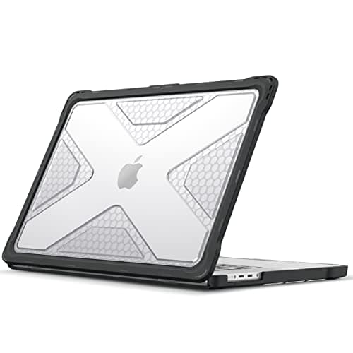 Fintie Case for MacBook Pro 16 Inch A3429 A3428 A3403 A3186 A2991 A2780 A2485 20262021 Heavy Duty Rugged Hard Shell Cover for MacBook Pro 16 M5M4M3M2M1 Chip Crystal Clear