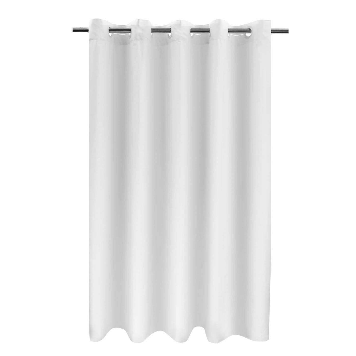 Extra Long No Hook Shower Curtain TPU Lining No Required Liner 71 x 8684 Hotel Fabric Shower Curtain for Bathroom Bottom Magnets Waterproof White 71x86