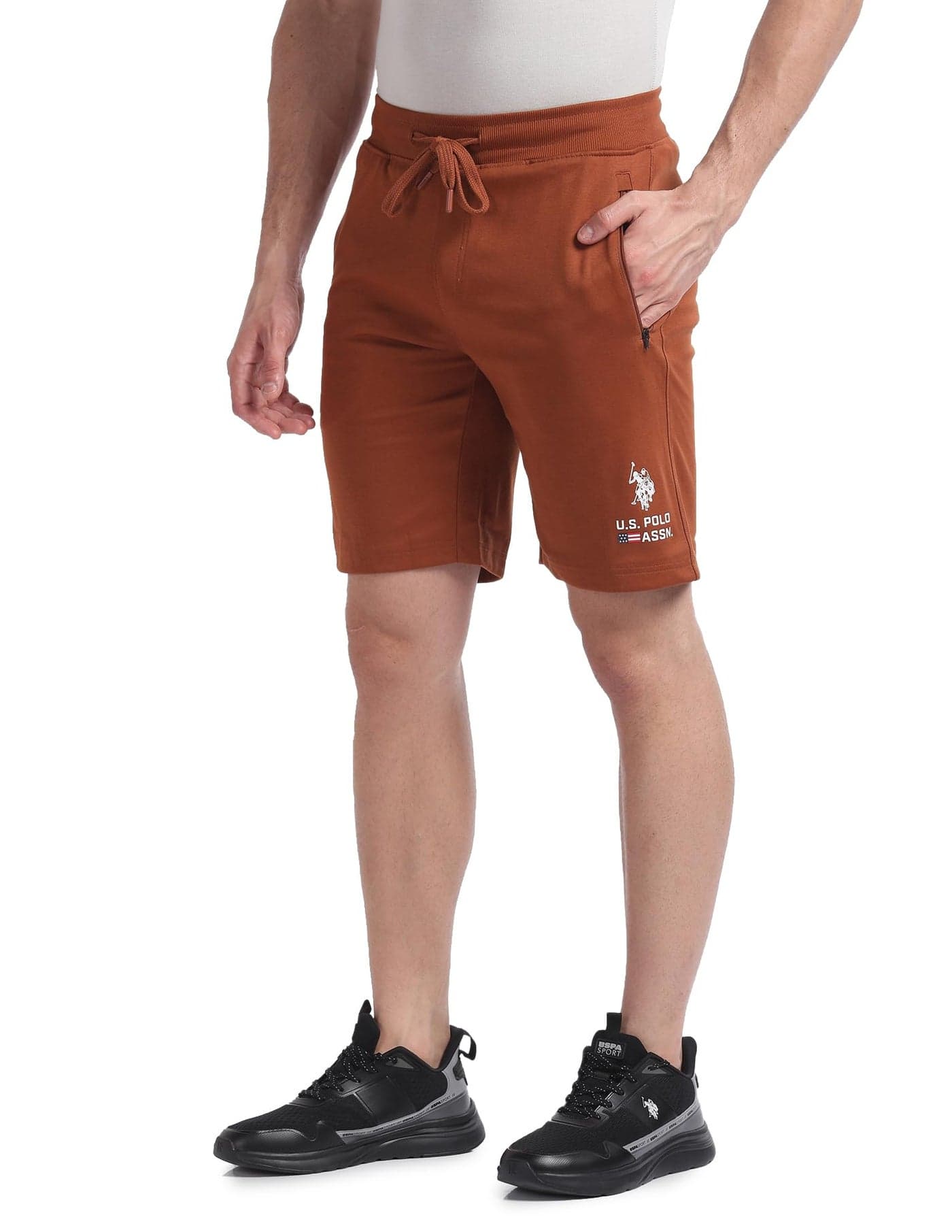 U.S. POLO ASSN. Men's High Strength LS004 Lounge Shorts - Pack of 1 (Caramel L)
