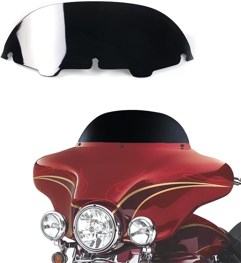 WYNMOTO Black 7" Windshield Windscreen for Harley Davidson Touring Models 1996-2013