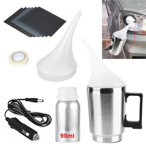STHIRA® Headlight Restoration Repair Kit, 90ml Car Headlamp Lens Cleaner & Polishing Accessories Tool Kit for Removing Oxidation, Yellowing, Scratches and Restoring Clarity