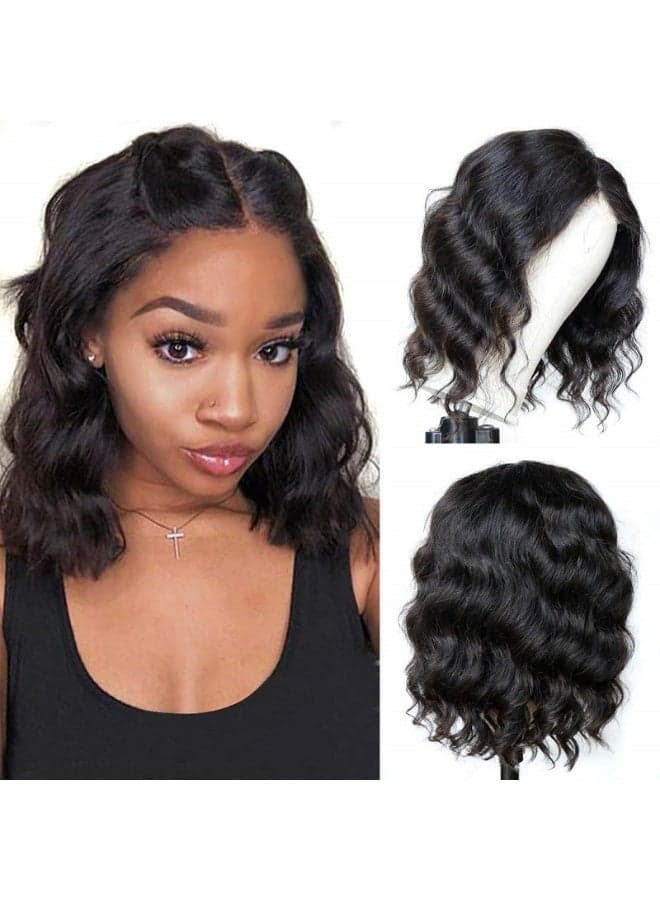 Fashionable Short Curly Wig - Black Water Wave Style