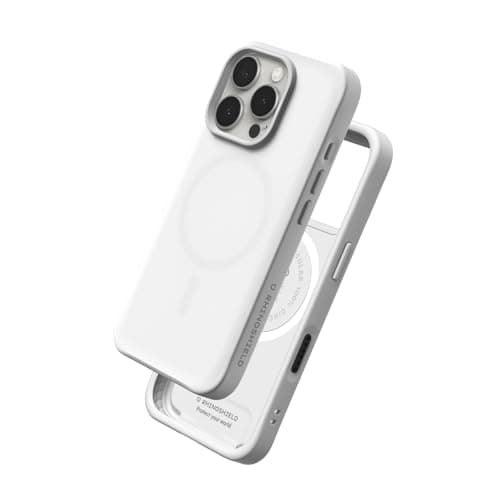 RhinoShield Case Compatible with Magsafe for iPhone 16 Pro SolidX Reinforced ShockAbsorbing Slim Design Protective Cover with 35M 11ft Drop Protection Classic White