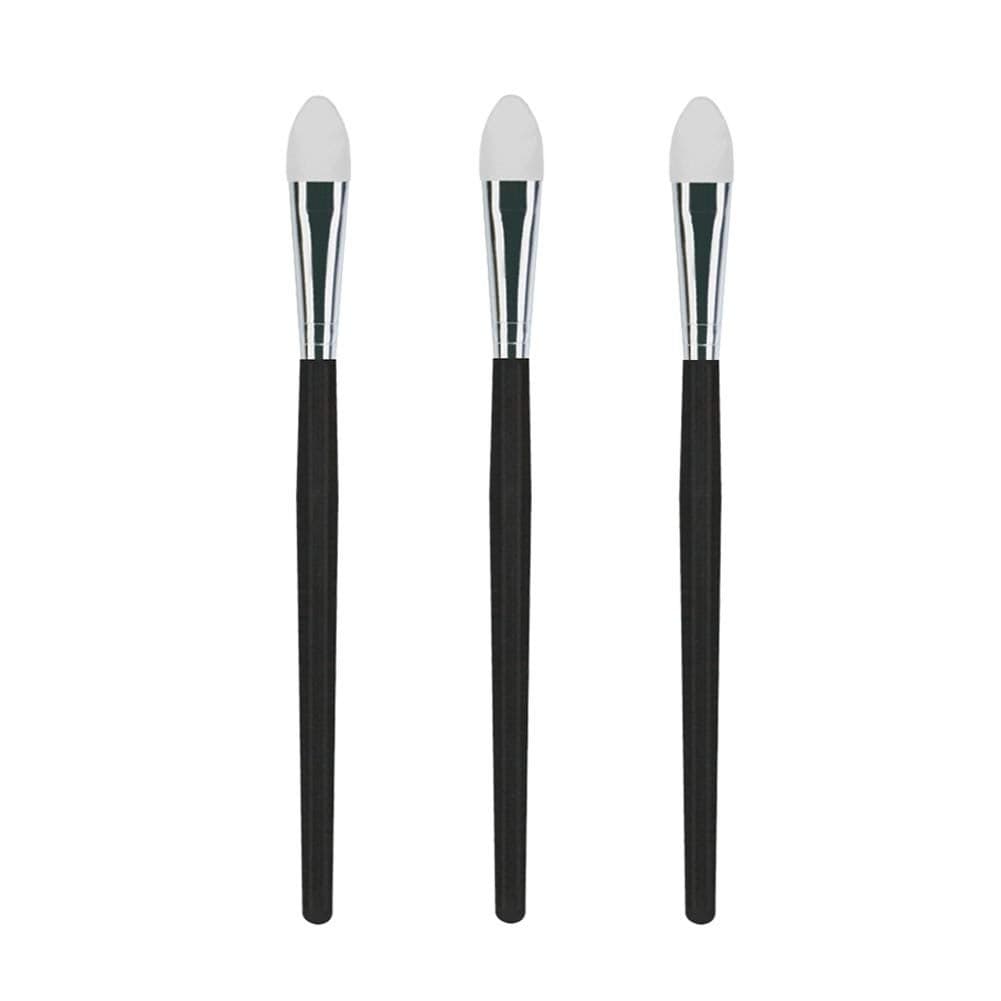 LORMAY 3 Pcs Silicone Eyeshadow and Lip Mask Makeup Brushes Professional Tools for Applying Cream or Liquid Eye Shadows and Lip Colors