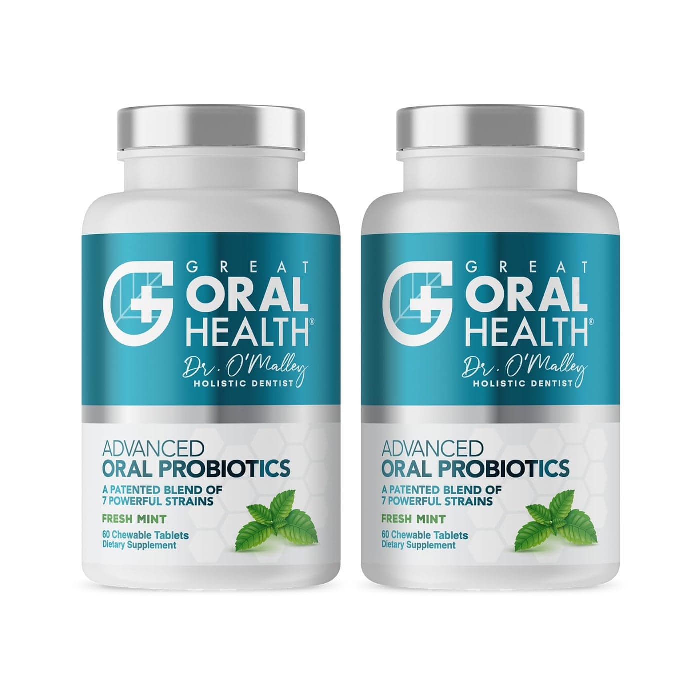 Oral Probiotics for Mouth Bad Breath Treatment for Adults Dentist Formulated BLIS K12 M18 Advanced Oral Probiotics for Teeth and Gums 60 Chewable Oral Health Probiotics Supplement Tablets Mint 2pk