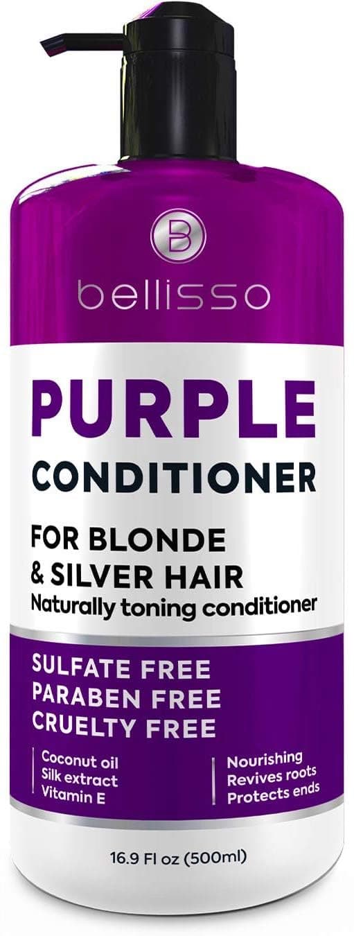 Purple Conditioner for Blonde Hair Sulfate and Paraben Free Toner No More Orange and Yellow Brassy Tones More Balance for Color Treated Bleached Silver White and Gray Hair Women and Men