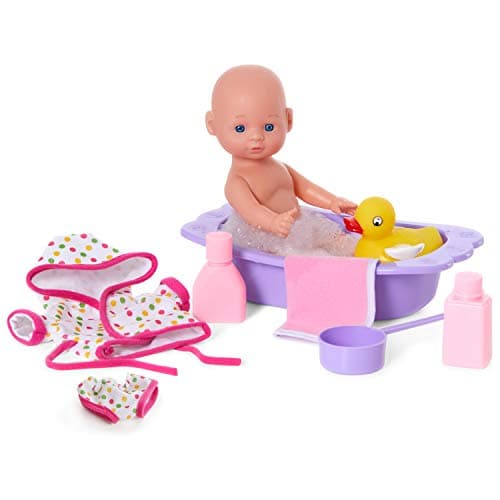 Kidoozie Bathtime Baby 12Inch Doll Bath tub and Accessories for Kids Pretend Play Ages 3 and up G02566