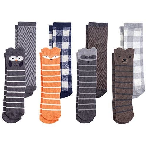 Hudson Baby Unisex Baby Cotton Rich Knee-High Socks, Forest Boy, 0-6 Months