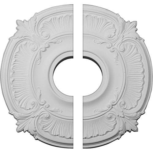 Ekena Millwork CM18AT2 18"OD x 4"ID x 5/8"P Attica Ceiling Medallion, Fits Canopies up to 5", 2 Piece