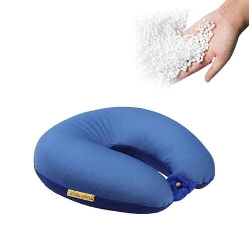 ORKA TRAVEL Plain Micro Beads U Neck Pillow - Royal Blue