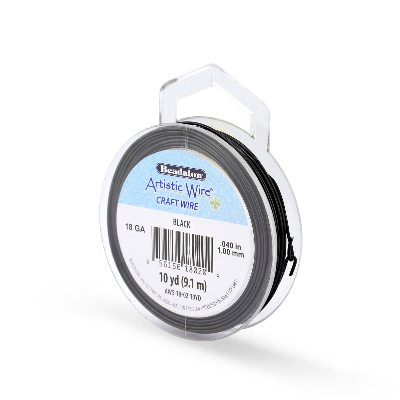 Artistic Wire 18 Gauge Tarnish Resistant Colored Copper Craft Wire Black 10 yd