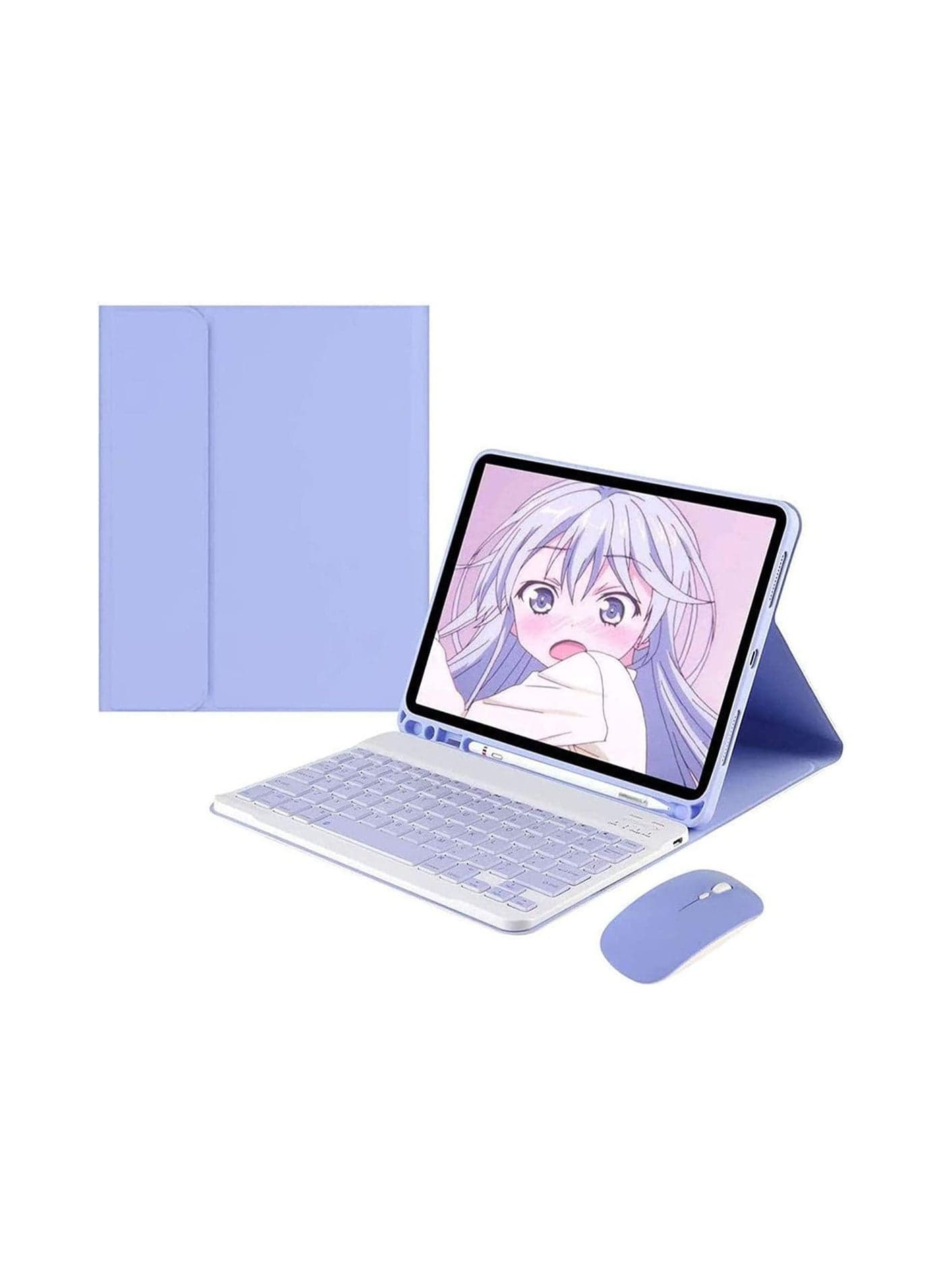 Bilingual Bluetooth Wireless Keyboard Case for Redmi Pad 106 TPU Shell Split Leather Cover with Three Color Backlight