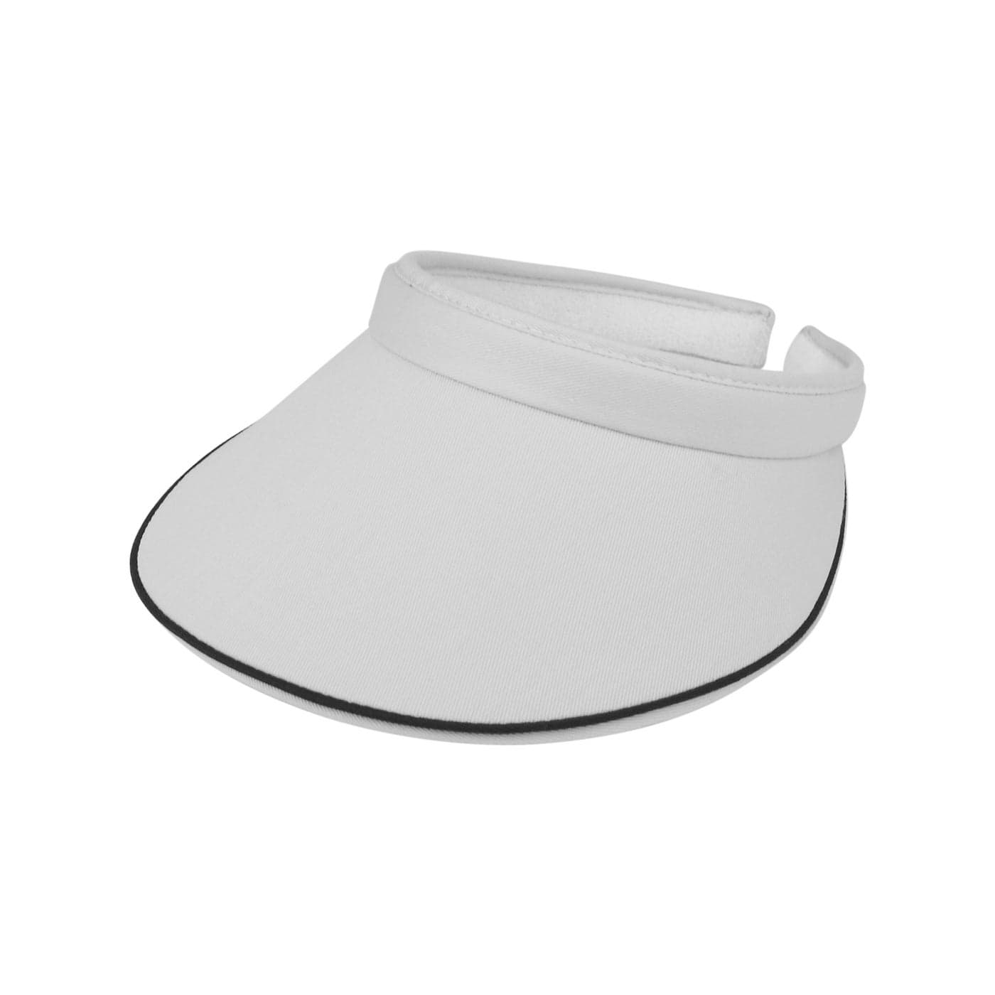MG Women's Cotton Twill Clip-On Visor-4115-WHITE