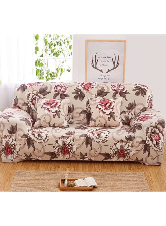 Three Seater Sofa Cover Pink/Grey