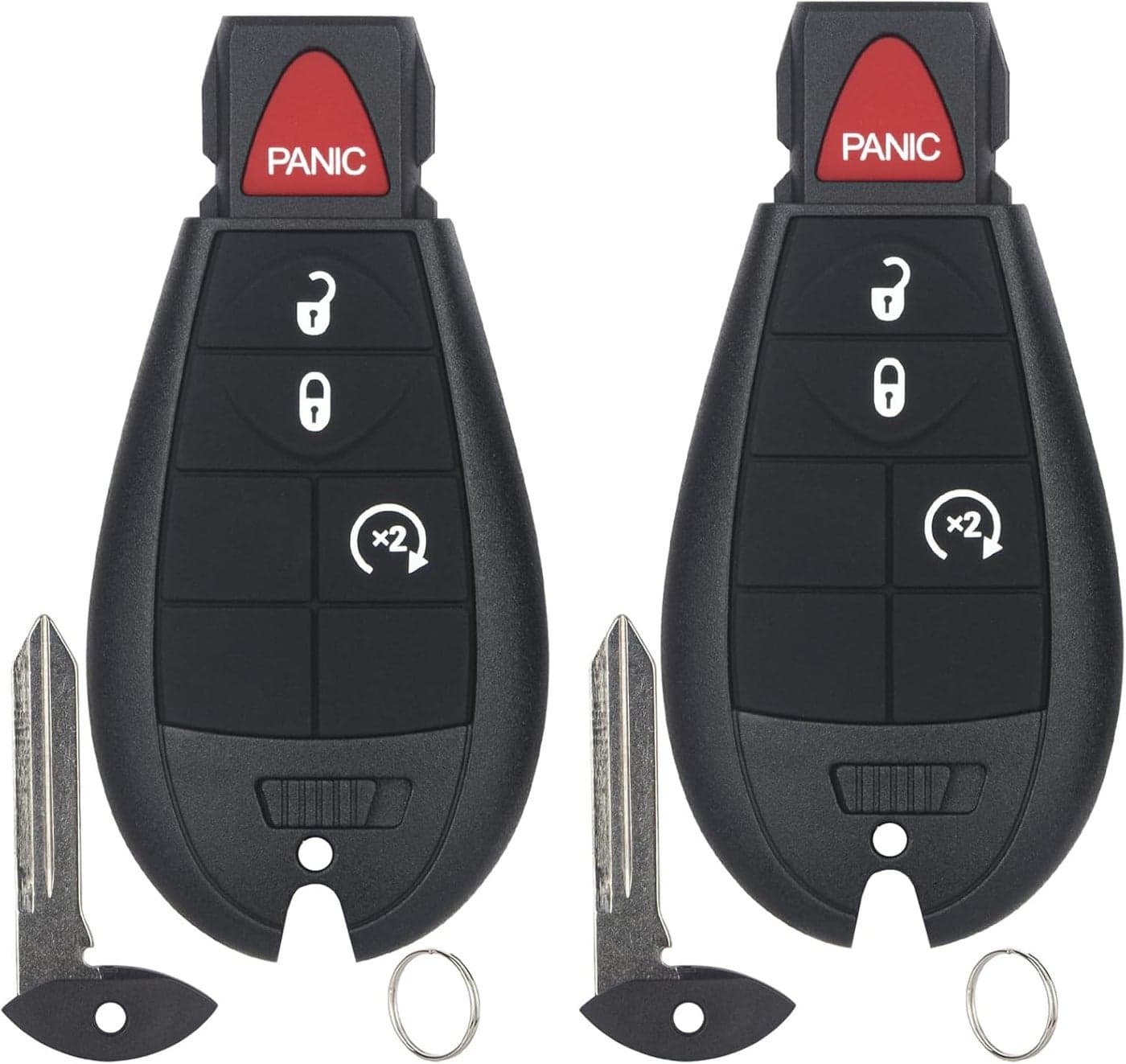 Key Fob Replacement for Dodge Ram 1500, 2500, 3500, 4500, 5500 (2013-2021) - 2-Pack