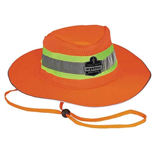 Ergodyne GloWear 8935 High Visibility Reflective Ranger Sun Hat,Orange, Large/X-Large
