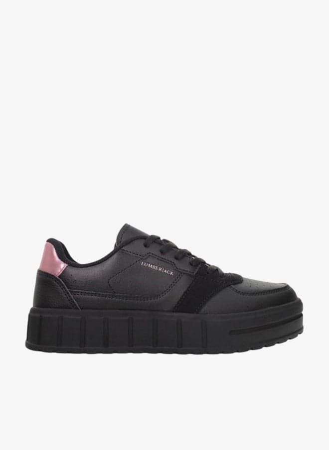 Women's Panelled Lace-Up Sneakers